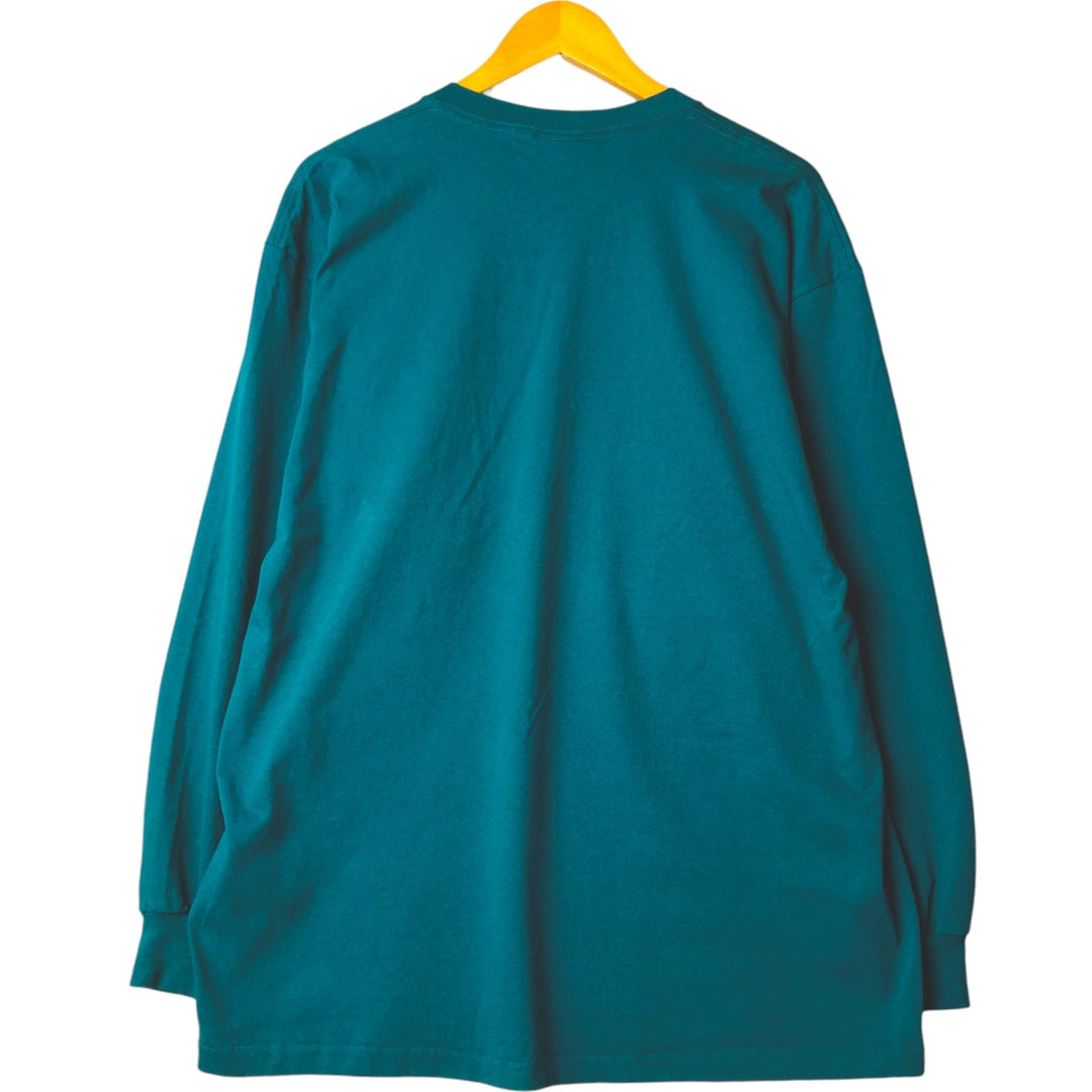Vintage 90'S Lee Heavy Weight Long Sleeve T-Shirt, Made in USA, Men's Size XL cotton green type Vintage Second Hand