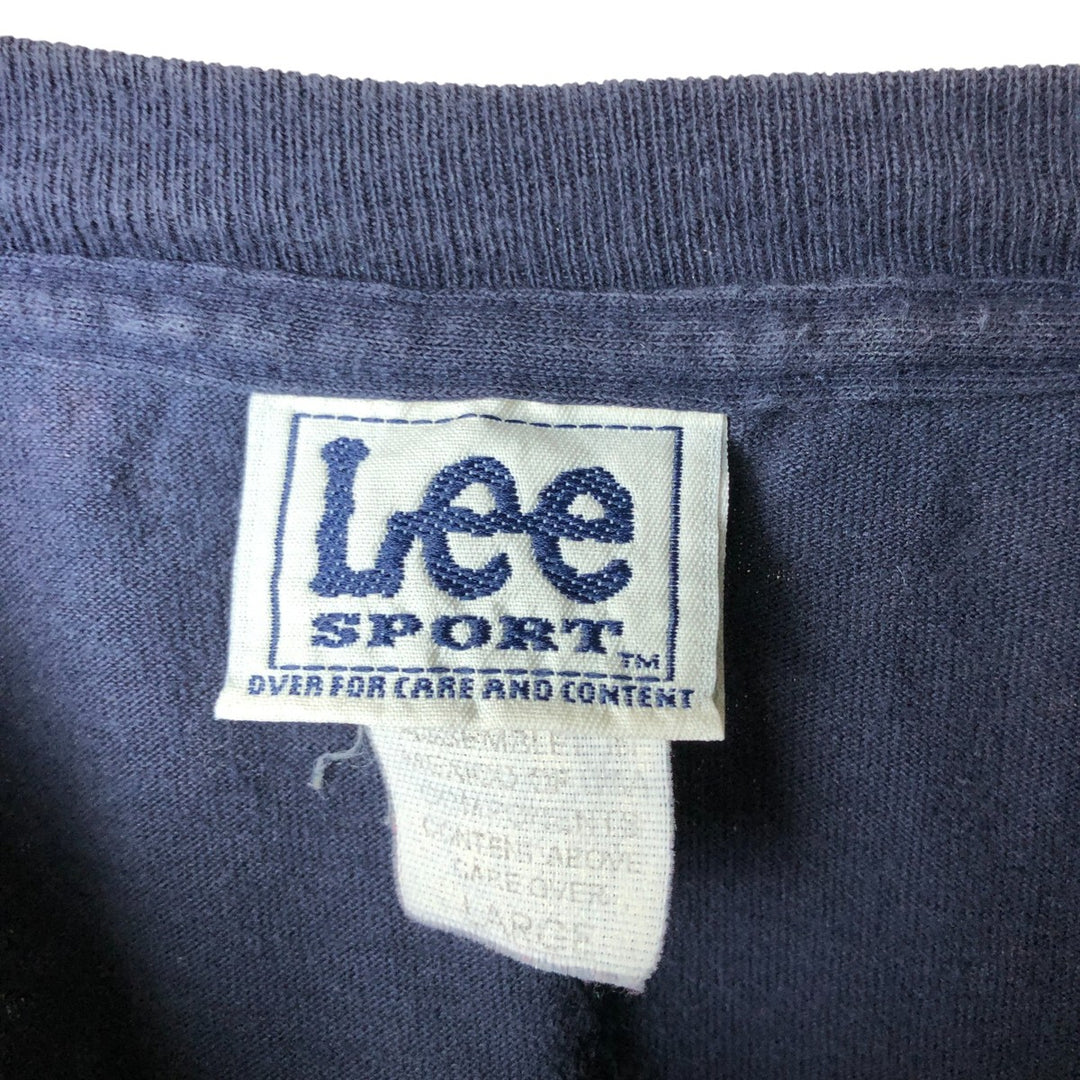 Vintage Lee SPORT long-sleeved T-shirt from the 1990'S to 2000s, size L, for men cotton navy blue type Vintage Second Hand