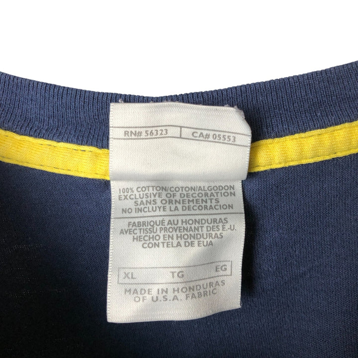 Nike logo print long-sleeved T-shirt, men's size XL cotton navy blue type Vintage Second Hand