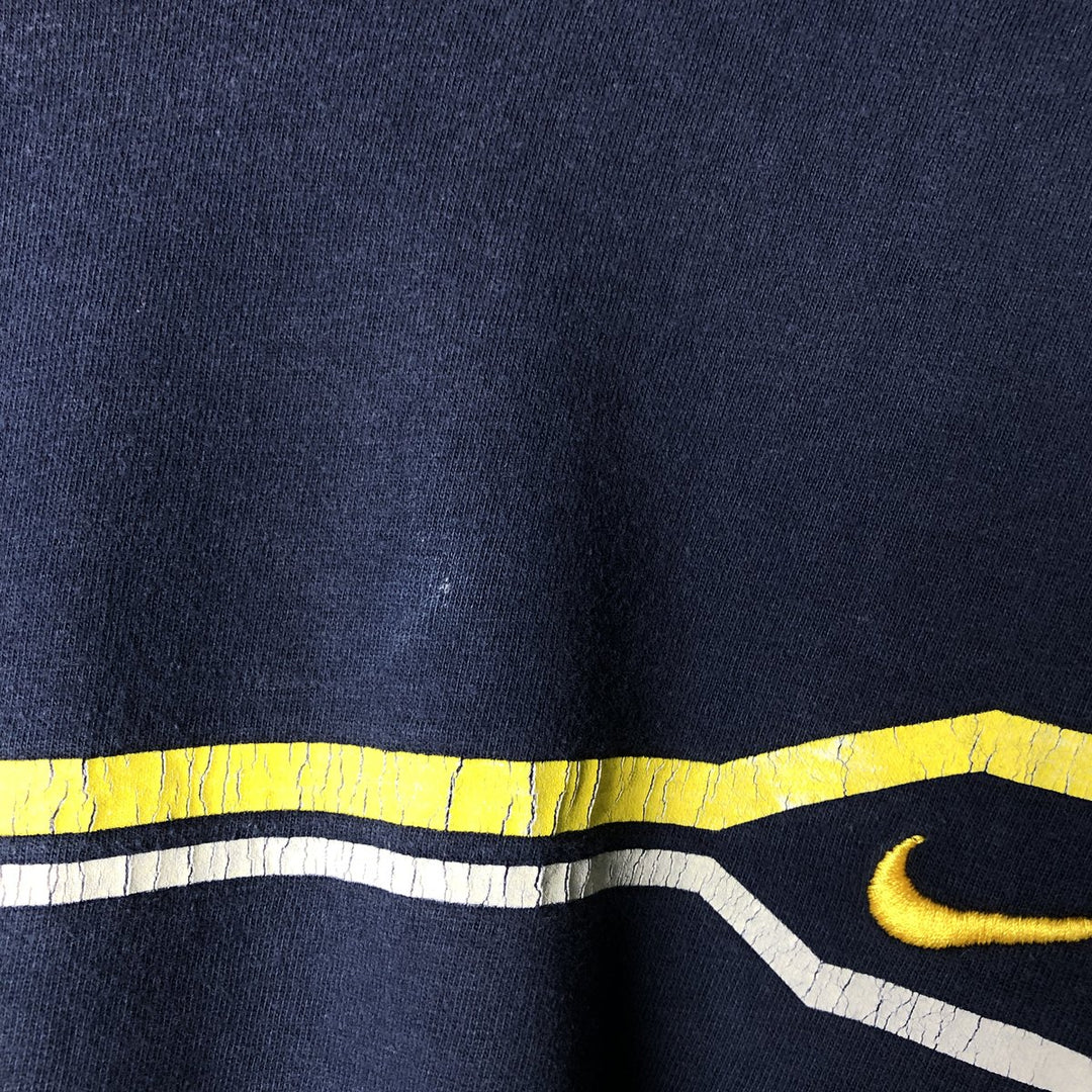 Nike logo print long-sleeved T-shirt, men's size XL cotton navy blue type Vintage Second Hand