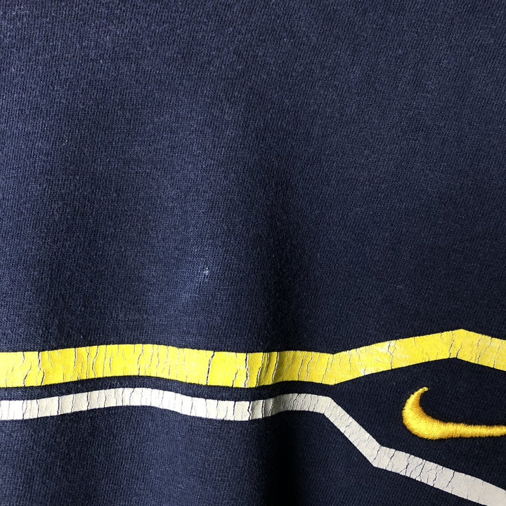 Nike logo print long-sleeved T-shirt, men's size XL cotton navy blue type Vintage Second Hand