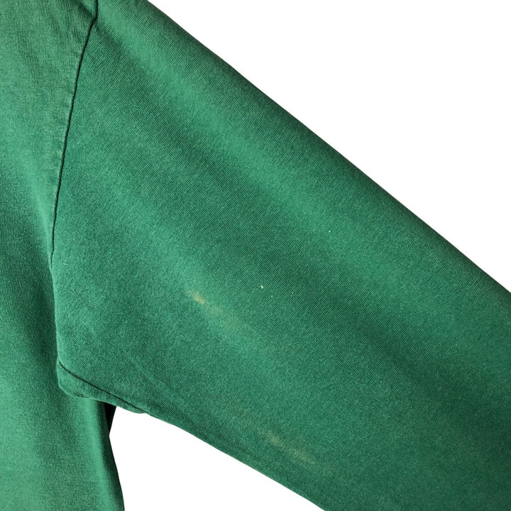 Vintage 90'S Hanes BEEFY-T Blue Tag Long Sleeve T-Shirt, Made in USA, Men's Size Medium cotton green type Vintage Second Hand
