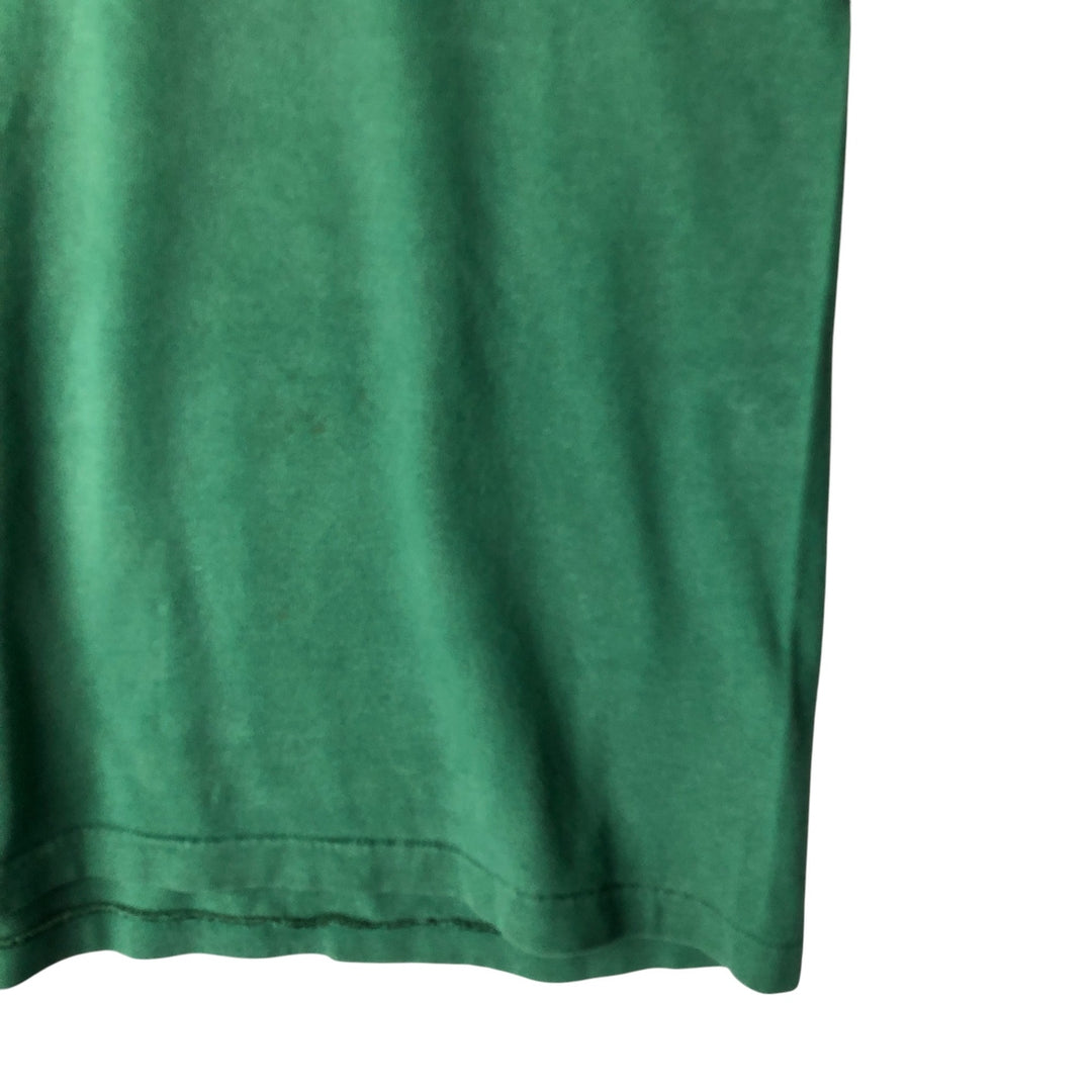 Vintage 90'S Hanes BEEFY-T Blue Tag Long Sleeve T-Shirt, Made in USA, Men's Size Medium cotton green type Vintage Second Hand