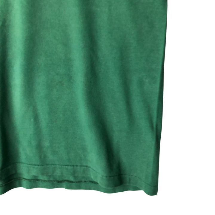Vintage 90'S Hanes BEEFY-T Blue Tag Long Sleeve T-Shirt, Made in USA, Men's Size Medium cotton green type Vintage Second Hand