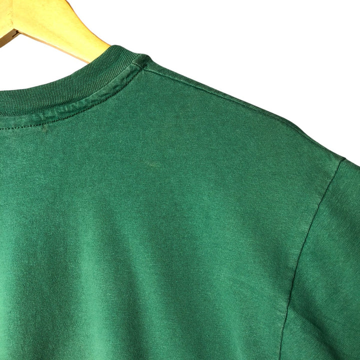 Vintage 90'S Hanes BEEFY-T Blue Tag Long Sleeve T-Shirt, Made in USA, Men's Size Medium cotton green type Vintage Second Hand