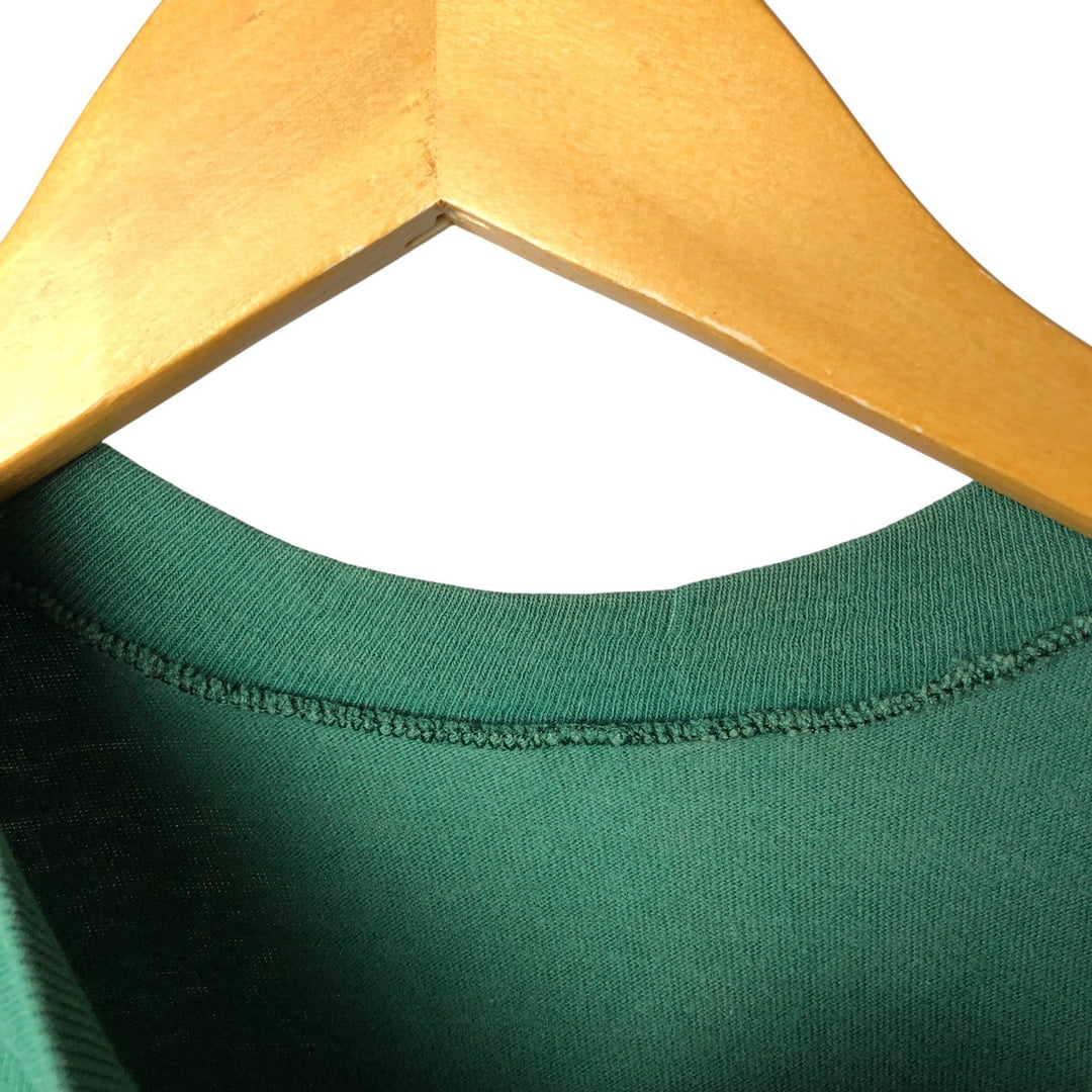 Vintage 90'S Hanes BEEFY-T Blue Tag Long Sleeve T-Shirt, Made in USA, Men's Size Medium cotton green type Vintage Second Hand