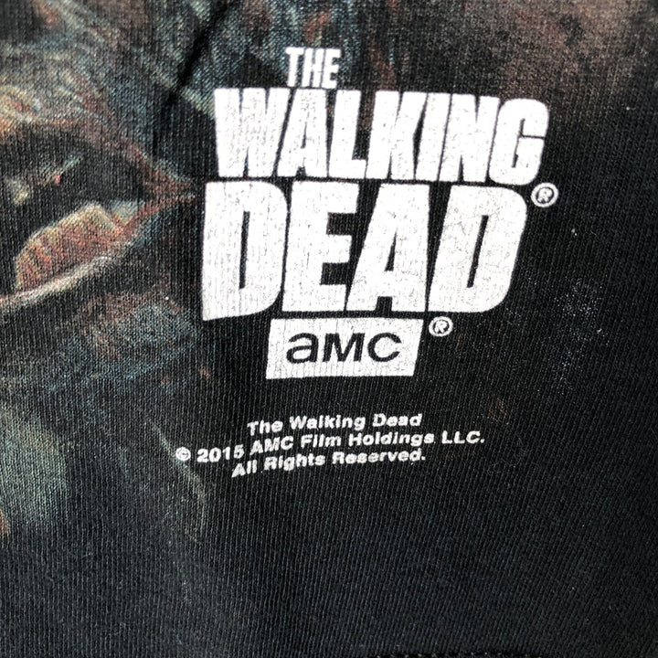 WALKING DEAD Large Print Movie T-Shirt, Men's Size M unclear black type Vintage Second Hand