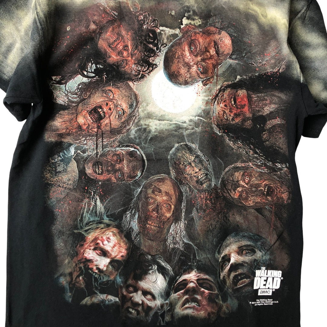 WALKING DEAD Large Print Movie T-Shirt, Men's Size M unclear black type Vintage Second Hand