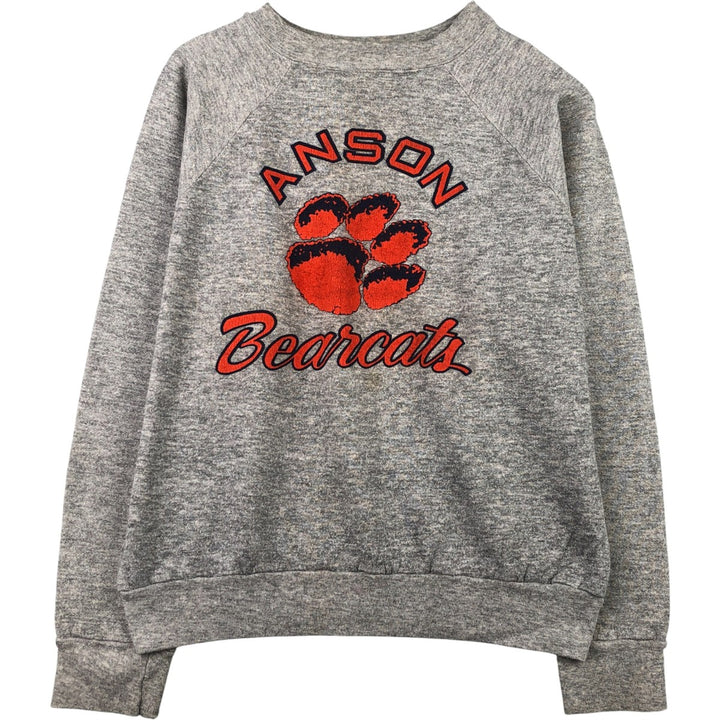 Vintage TAH HELL SPORTS triple print college sweatshirt, size M, men's unclear gray type Vintage Second Hand