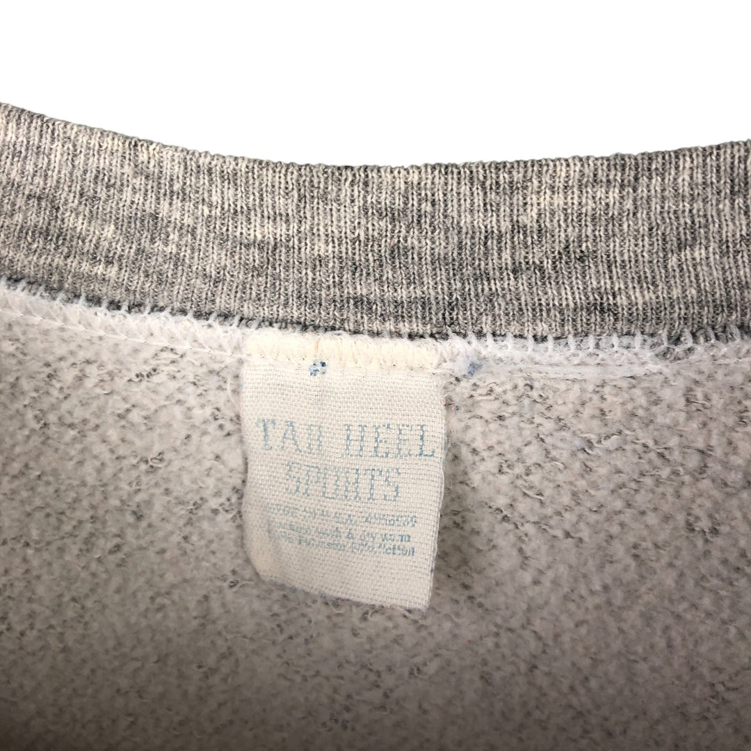 Vintage TAH HELL SPORTS triple print college sweatshirt, size M, men's unclear gray type Vintage Second Hand