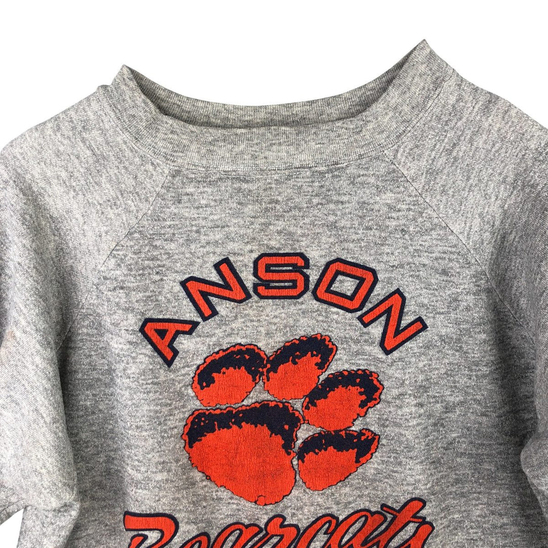 Vintage TAH HELL SPORTS triple print college sweatshirt, size M, men's unclear gray type Vintage Second Hand