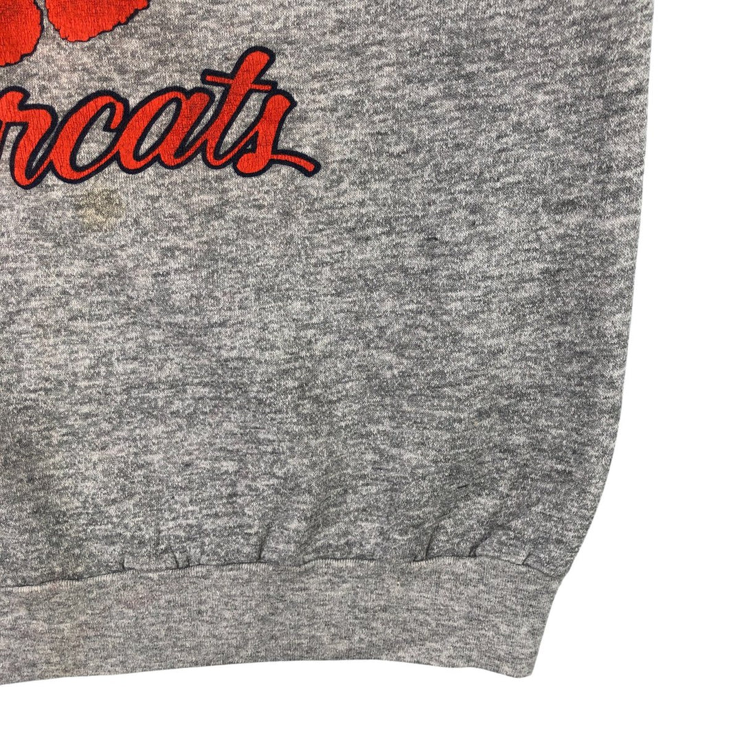 Vintage TAH HELL SPORTS triple print college sweatshirt, size M, men's unclear gray type Vintage Second Hand