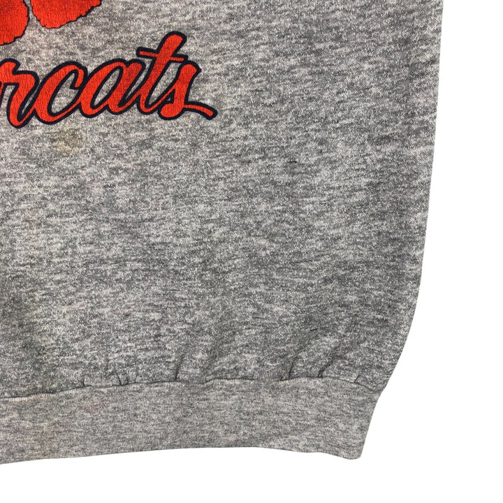 Vintage TAH HELL SPORTS triple print college sweatshirt, size M, men's unclear gray type Vintage Second Hand