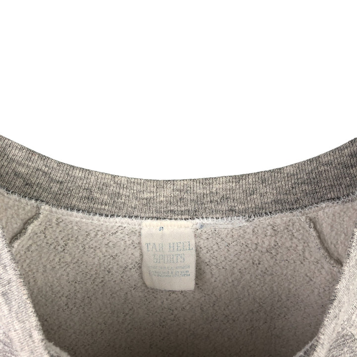 Vintage TAH HELL SPORTS triple print college sweatshirt, size M, men's unclear gray type Vintage Second Hand