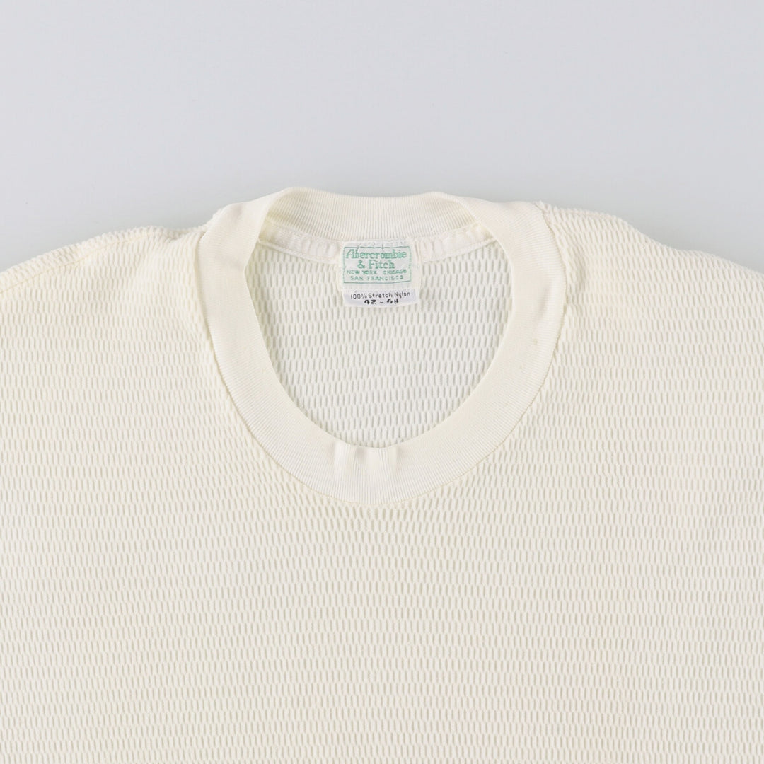 Abercrombie & Fitch Vintage Thermal T-Shirt, Waffle, Size 42, Men's Medium Nylon white type Vintage Second Hand