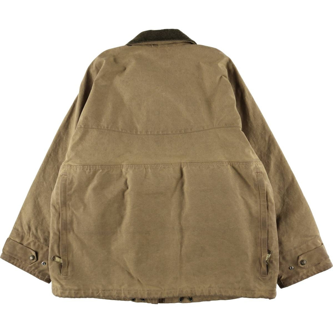 Vintage 90'S Filson Stars and Stripes Oiled Hunting Jacket, Made in USA, Men's Size XL cotton beige type brown Vintage Second Hand