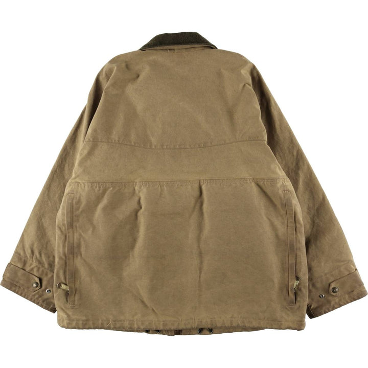 Vintage 90'S Filson Stars and Stripes Oiled Hunting Jacket, Made in USA, Men's Size XL cotton beige type brown Vintage Second Hand