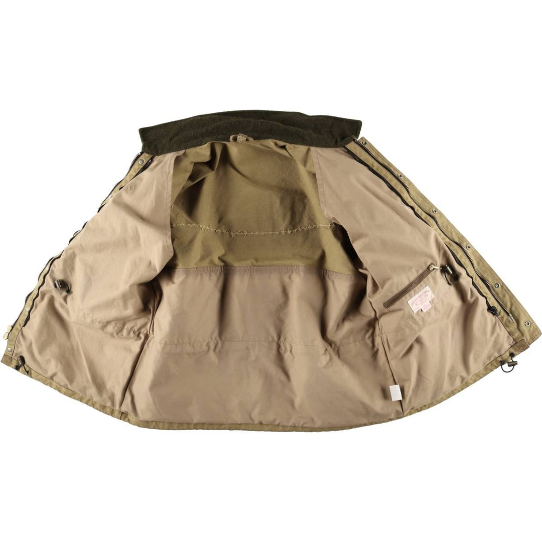 Vintage 90'S Filson Stars and Stripes Oiled Hunting Jacket, Made in USA, Men's Size XL cotton beige type brown Vintage Second Hand