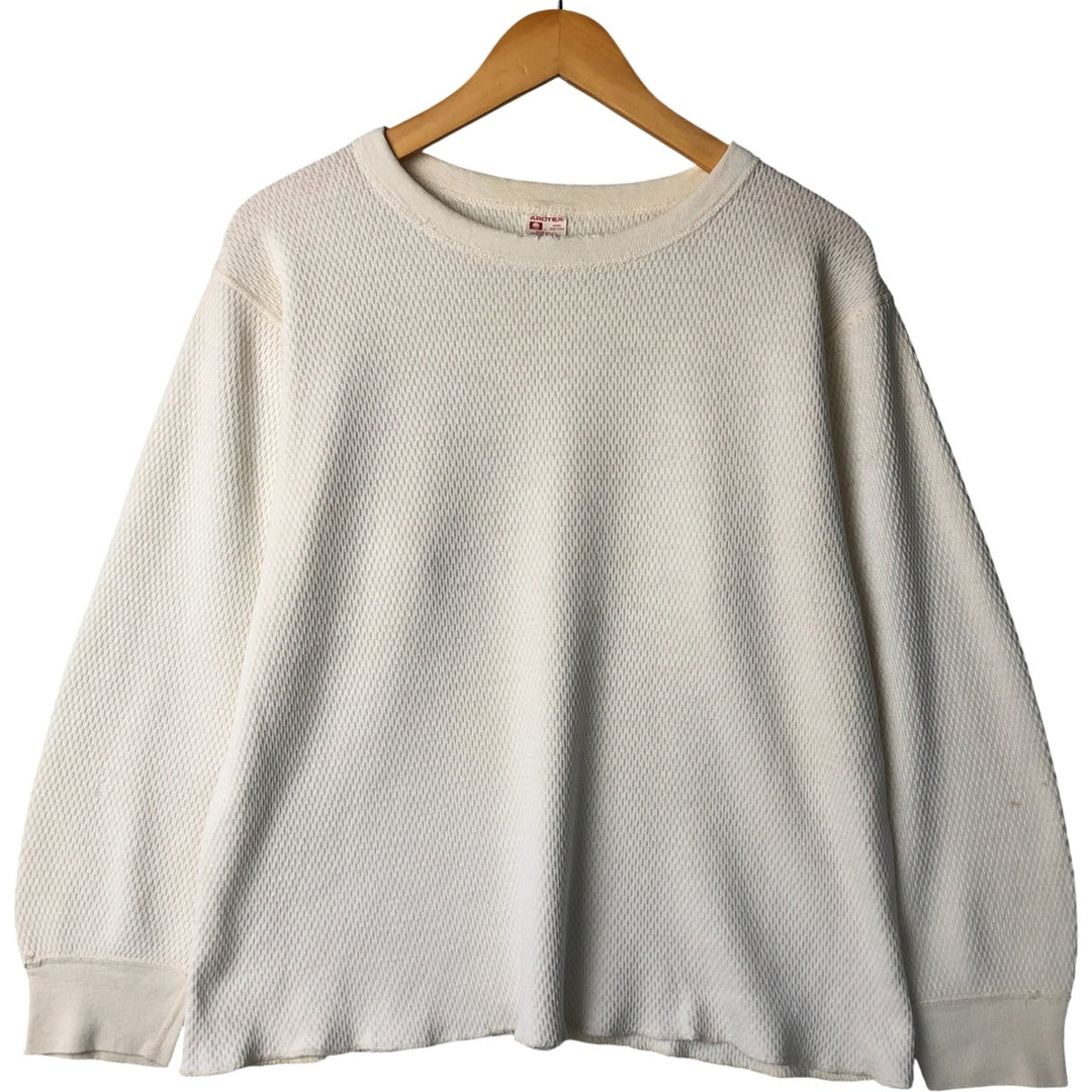 ARCTEX Thermal Long T-Shirt, Made in USA, Men's Size L cotton unbleached Vintage Second Hand