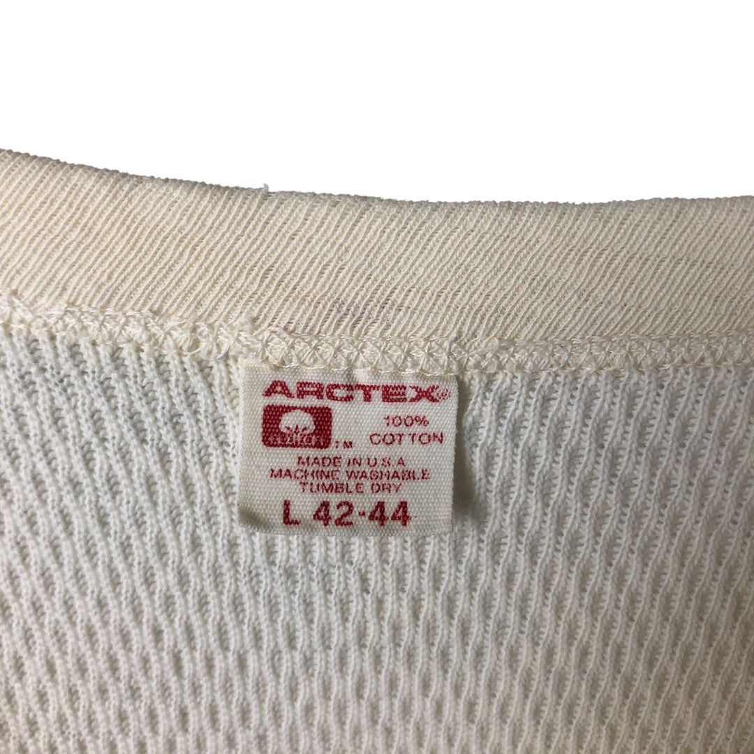 ARCTEX Thermal Long T-Shirt, Made in USA, Men's Size L cotton unbleached Vintage Second Hand