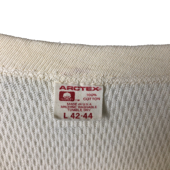 ARCTEX Thermal Long T-Shirt, Made in USA, Men's Size L cotton unbleached Vintage Second Hand