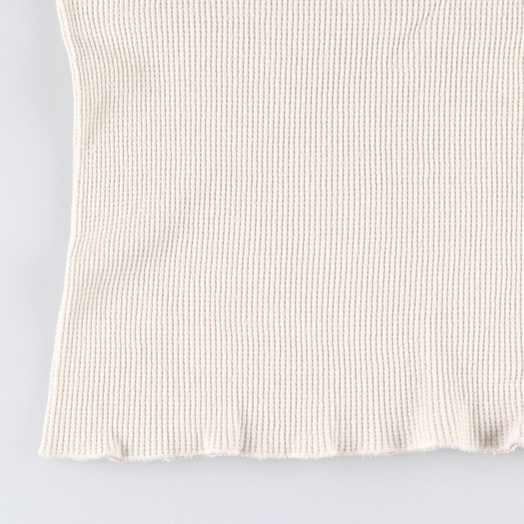 JEMORGAN ALL NATURAL Thermal Long T-Shirt, Waffle, Made in USA, Men's XL cotton unbleached Vintage Second Hand