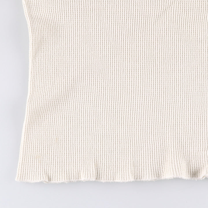 JEMORGAN ALL NATURAL Thermal Long T-Shirt, Waffle, Made in USA, Men's XL cotton unbleached Vintage Second Hand