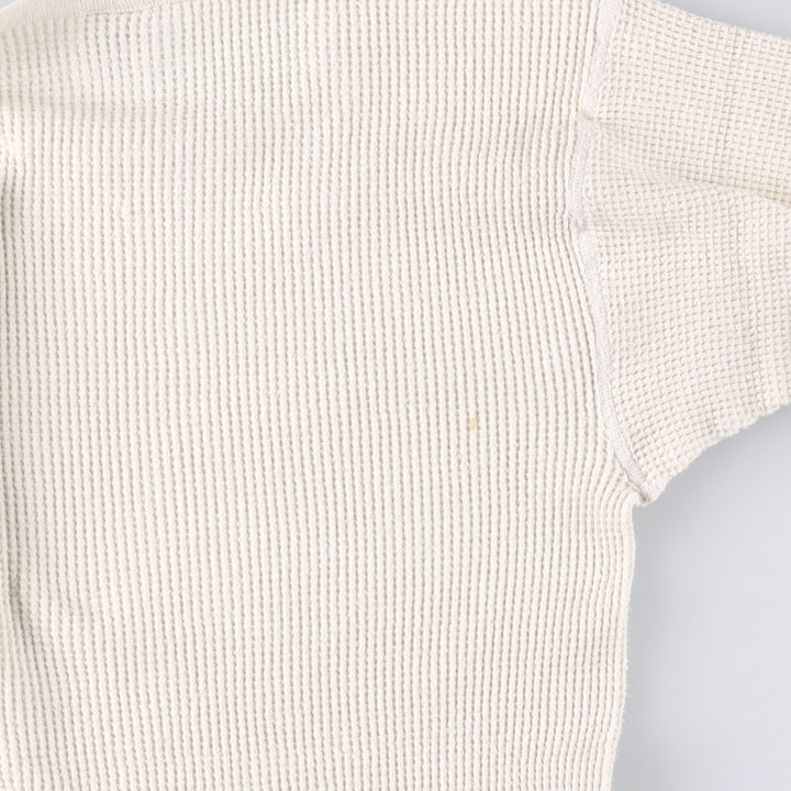 JEMORGAN ALL NATURAL Thermal Long T-Shirt, Waffle, Made in USA, Men's XL cotton unbleached Vintage Second Hand