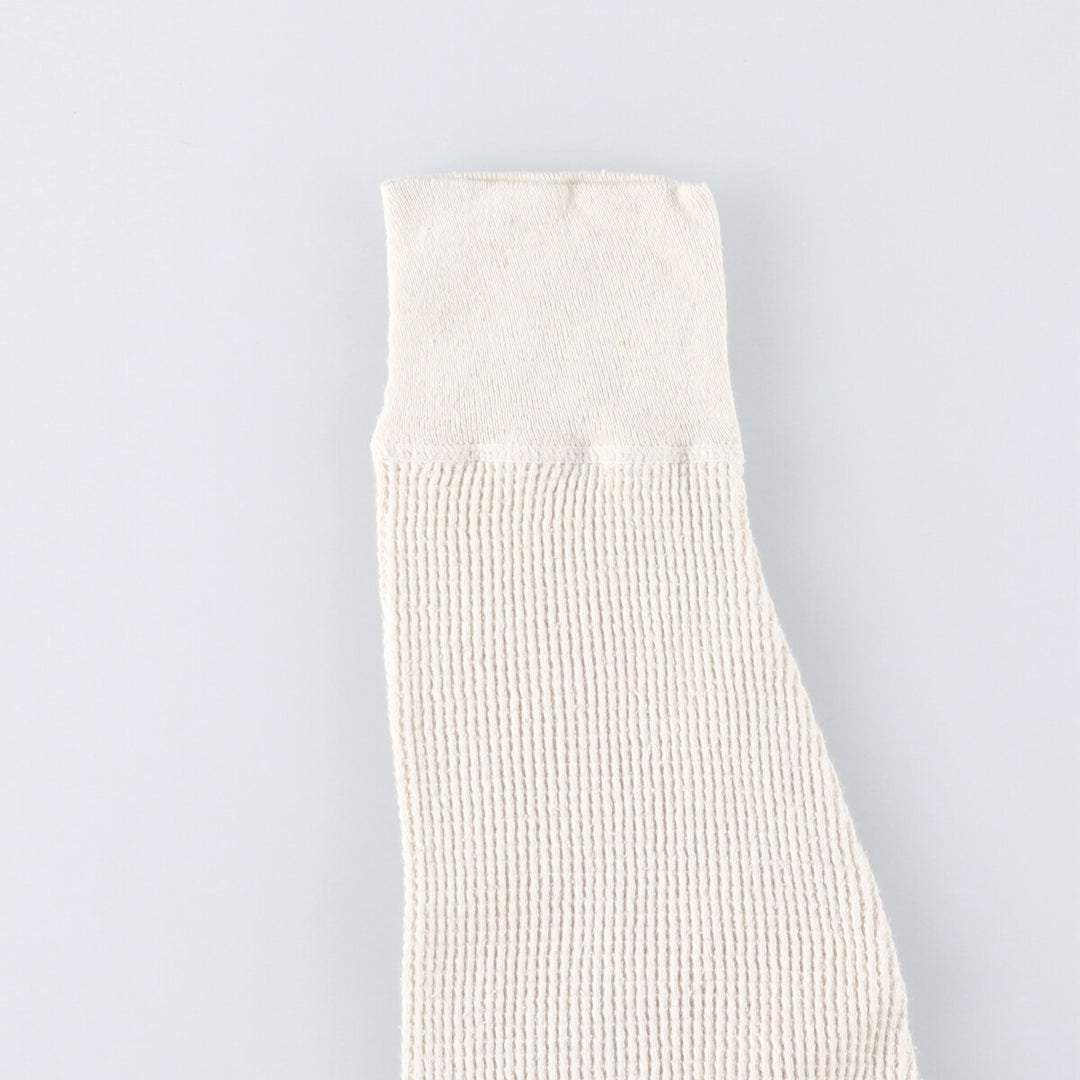 JEMORGAN ALL NATURAL Thermal Long T-Shirt, Waffle, Made in USA, Men's XL cotton unbleached Vintage Second Hand