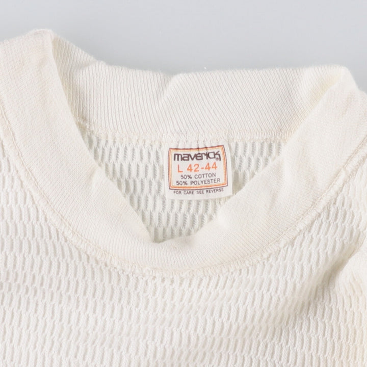 Vintage 1980'S Maverick Thermallon T-shirt, Honeycomb, Made in USA, Men's Size L cotton pale white type Vintage Second Hand