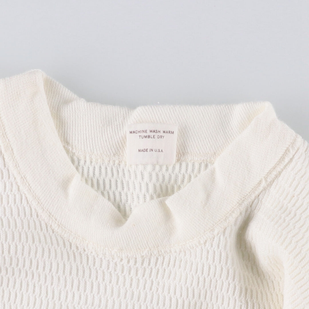 Vintage 1980'S Maverick Thermallon T-shirt, Honeycomb, Made in USA, Men's Size L cotton pale white type Vintage Second Hand