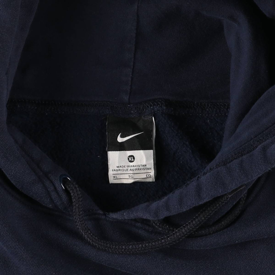 Nike Sweat Pullover Hoodie Men's XL Size cotton navy blue type Vintage Second Hand