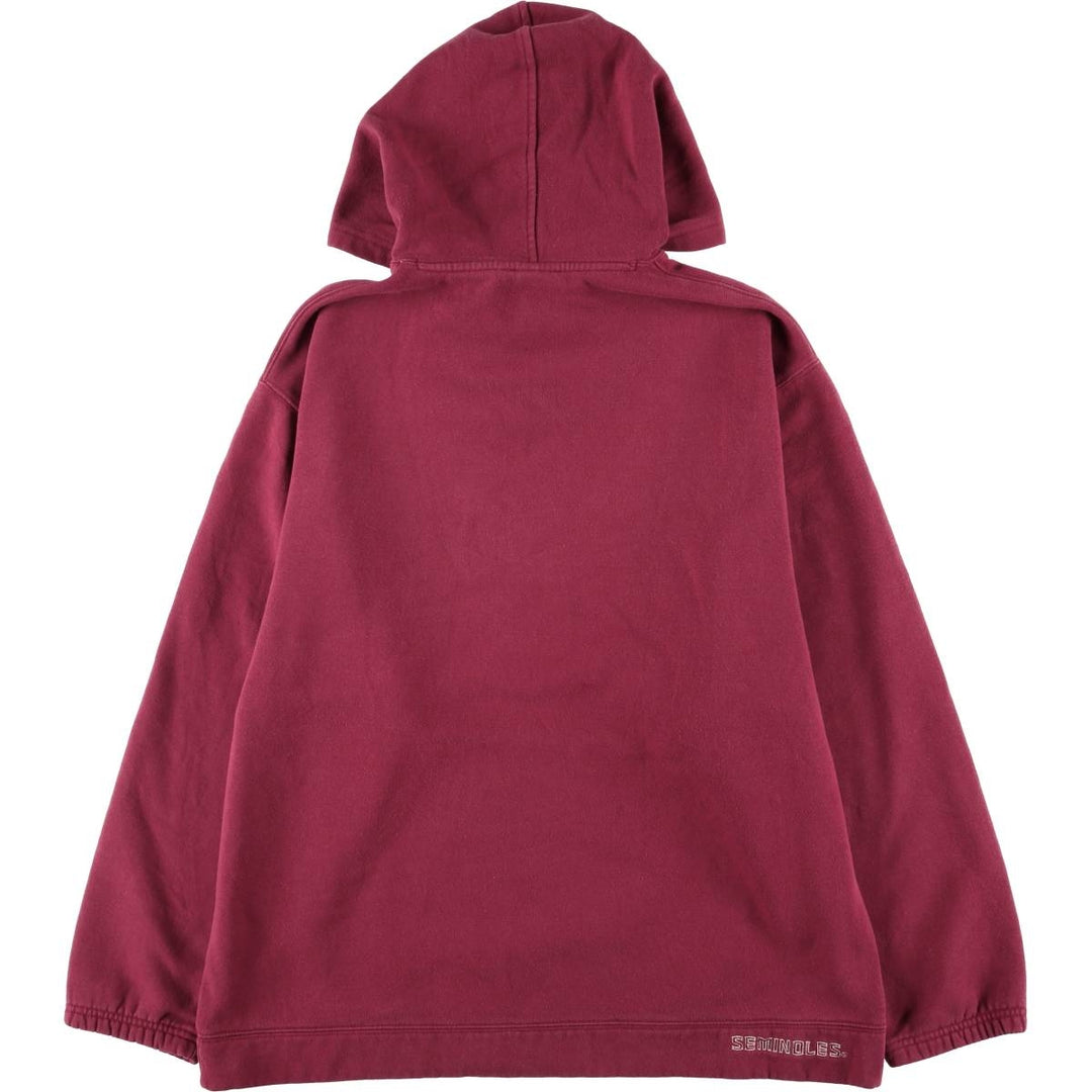 2000'S Nike Team College Pullover Hoodie, Men's Size L cotton burgundy type Vintage Second Hand