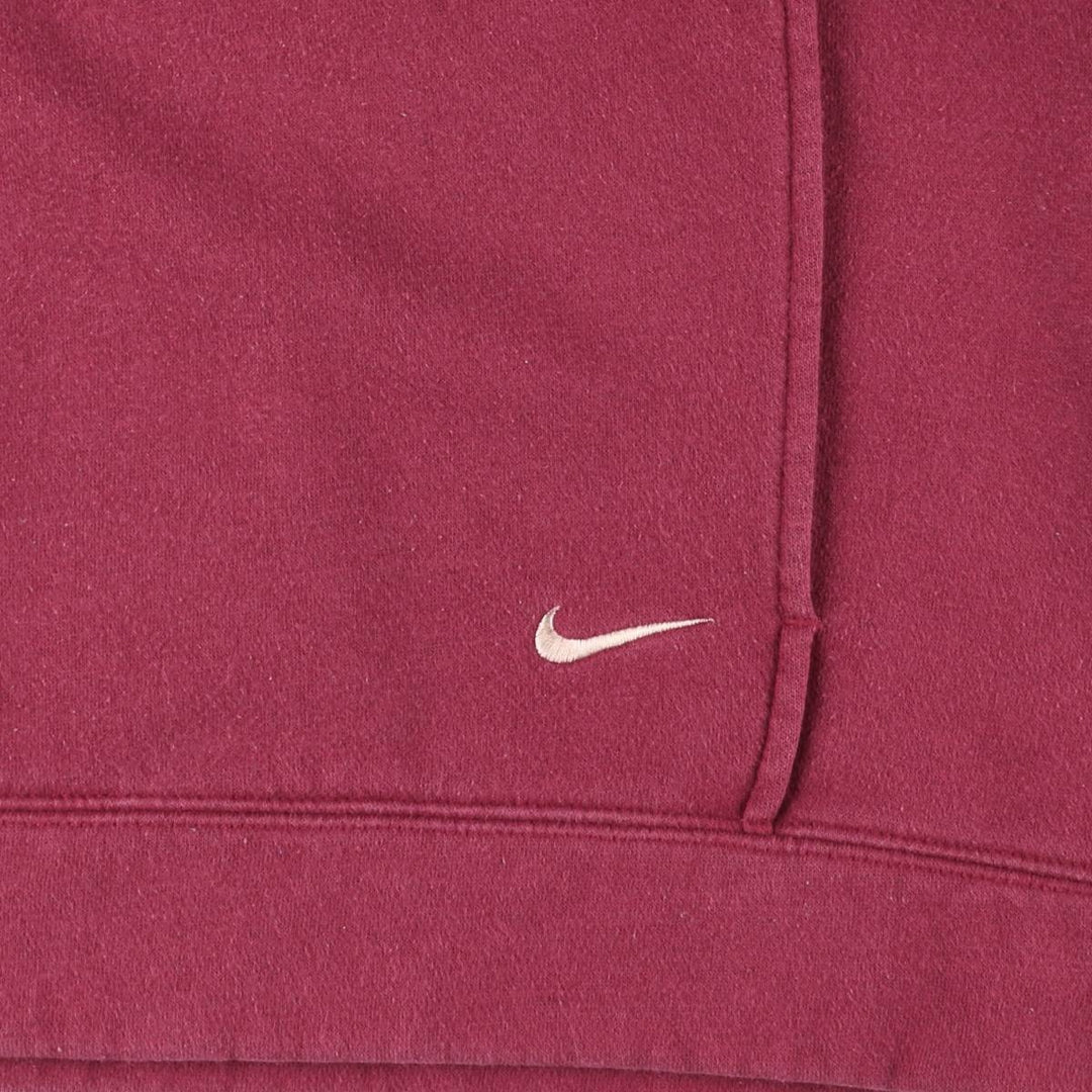 2000'S Nike Team College Pullover Hoodie, Men's Size L cotton burgundy type Vintage Second Hand
