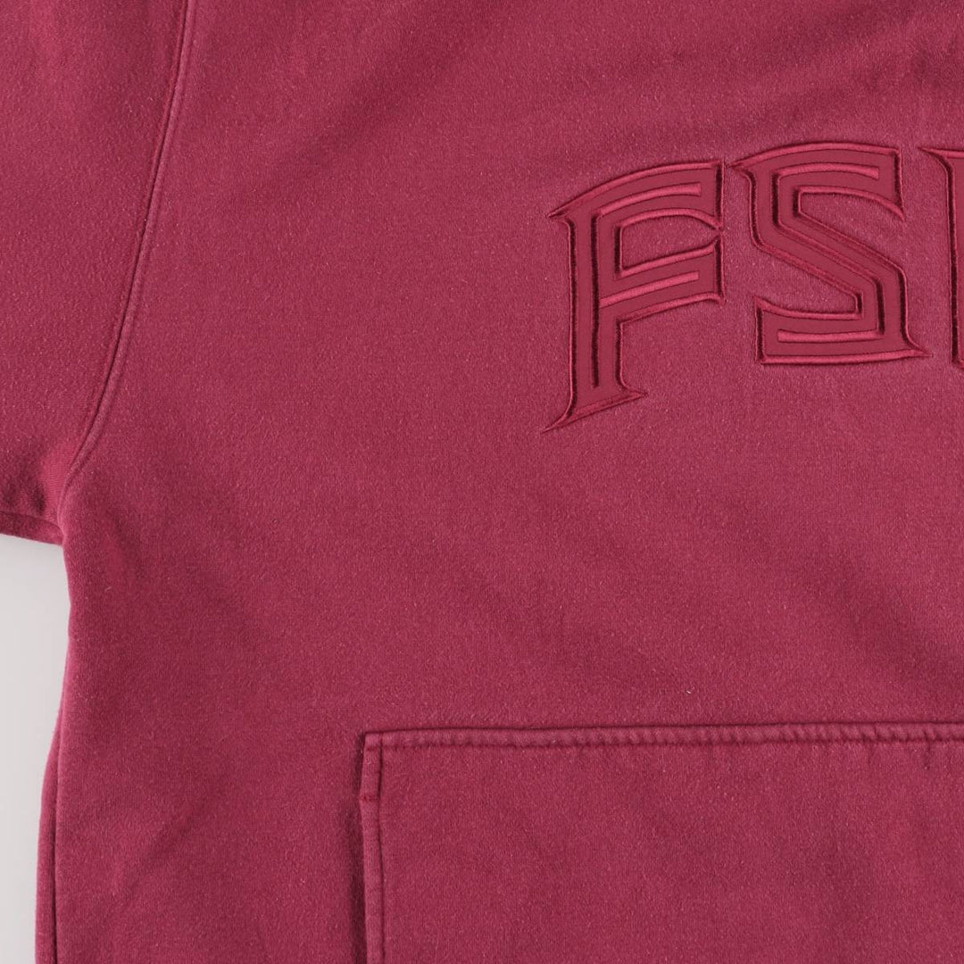 2000'S Nike Team College Pullover Hoodie, Men's Size L cotton burgundy type Vintage Second Hand