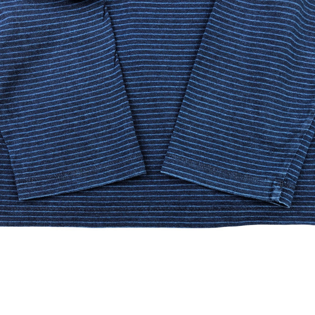 Levi's Striped Pattern Long Sleeve T-Shirt, Men's Size L cotton blue type Vintage Second Hand