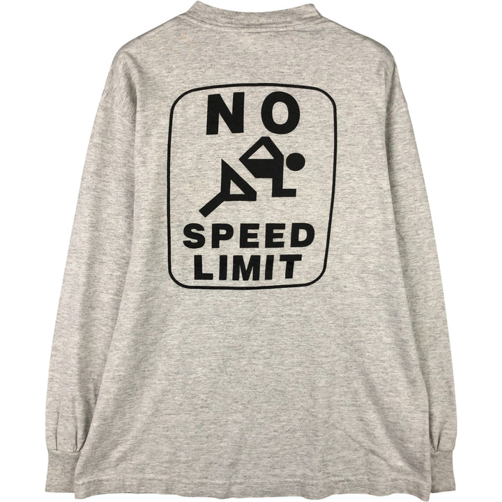 2000'S ALSTYLE Long Sleeve T-Shirt, Men's Size Medium cotton gray type Vintage Second Hand