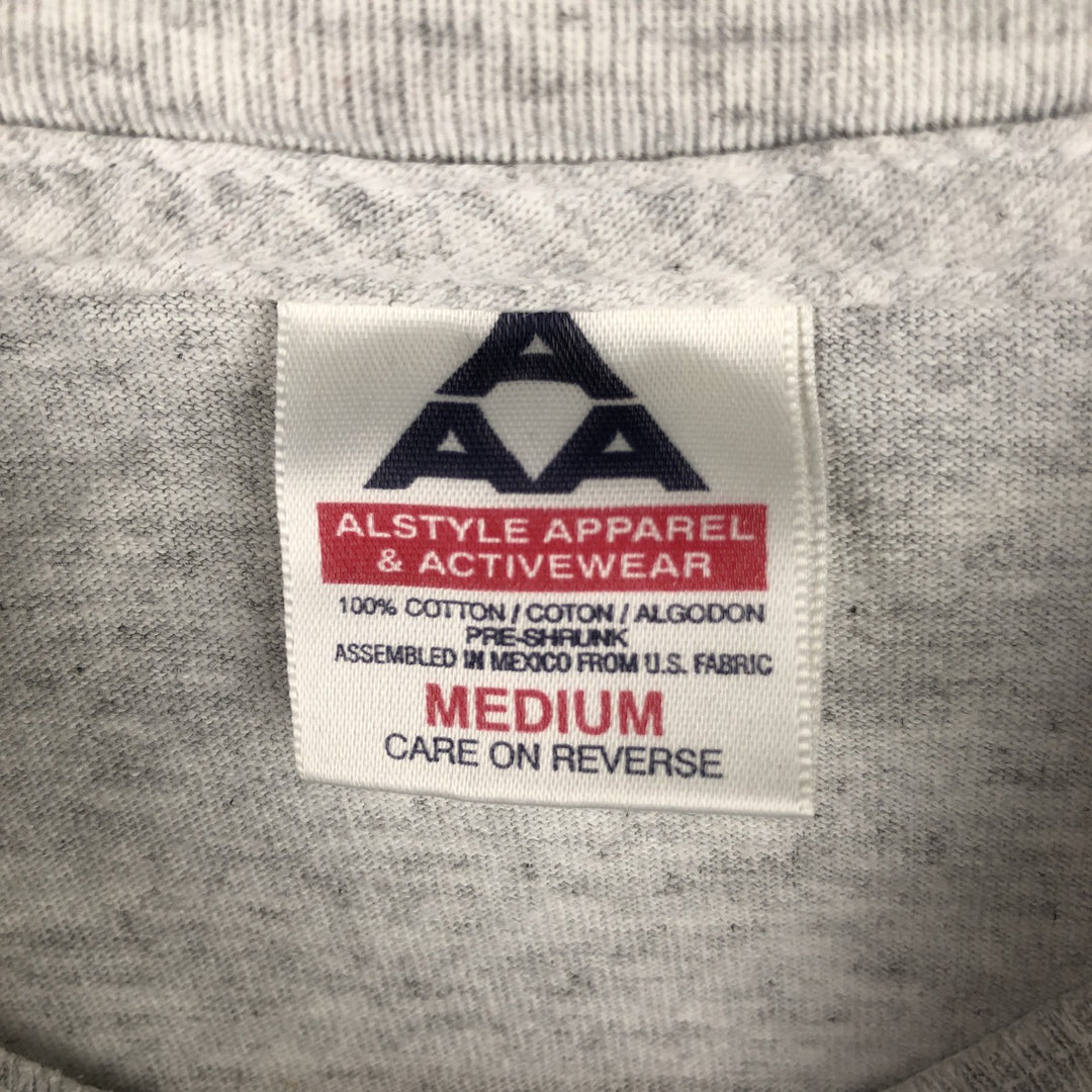 2000'S ALSTYLE Long Sleeve T-Shirt, Men's Size Medium cotton gray type Vintage Second Hand