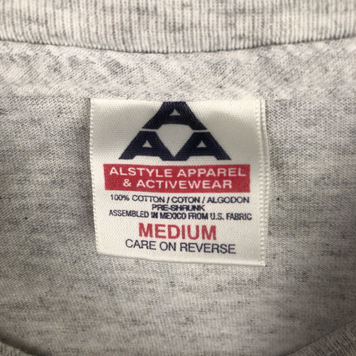 2000'S ALSTYLE Long Sleeve T-Shirt, Men's Size Medium cotton gray type Vintage Second Hand