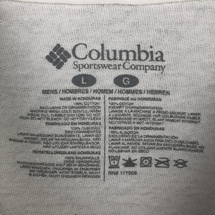 Columbia PFG Fish Print Long Sleeve T-Shirt, Men's Size L cotton white type Vintage Second Hand