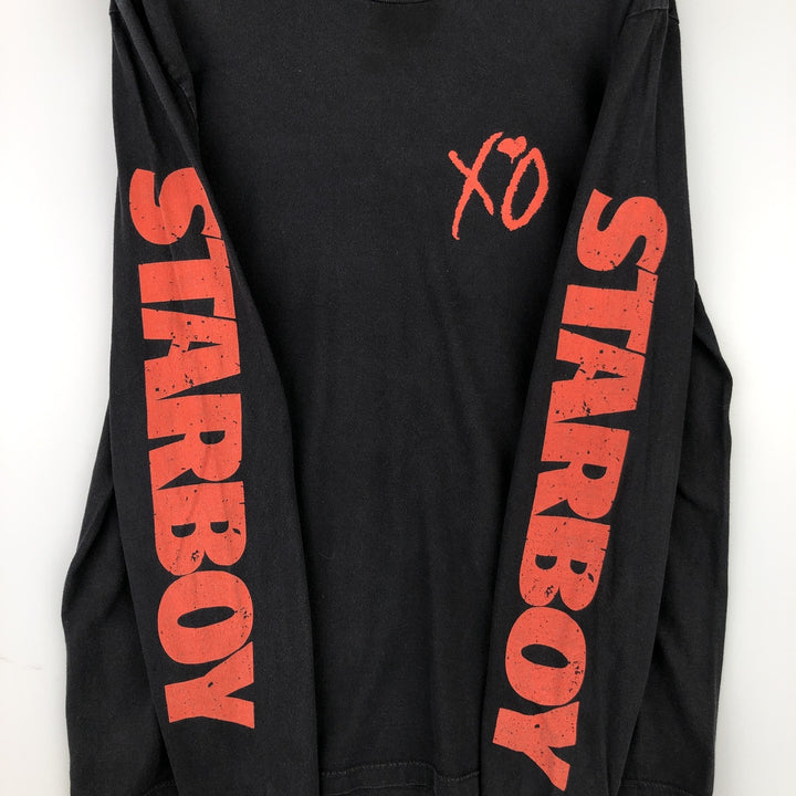 The Weeknd Long Sleeve Rap T-Shirt, Men's Size Medium unclear black type Vintage Second Hand