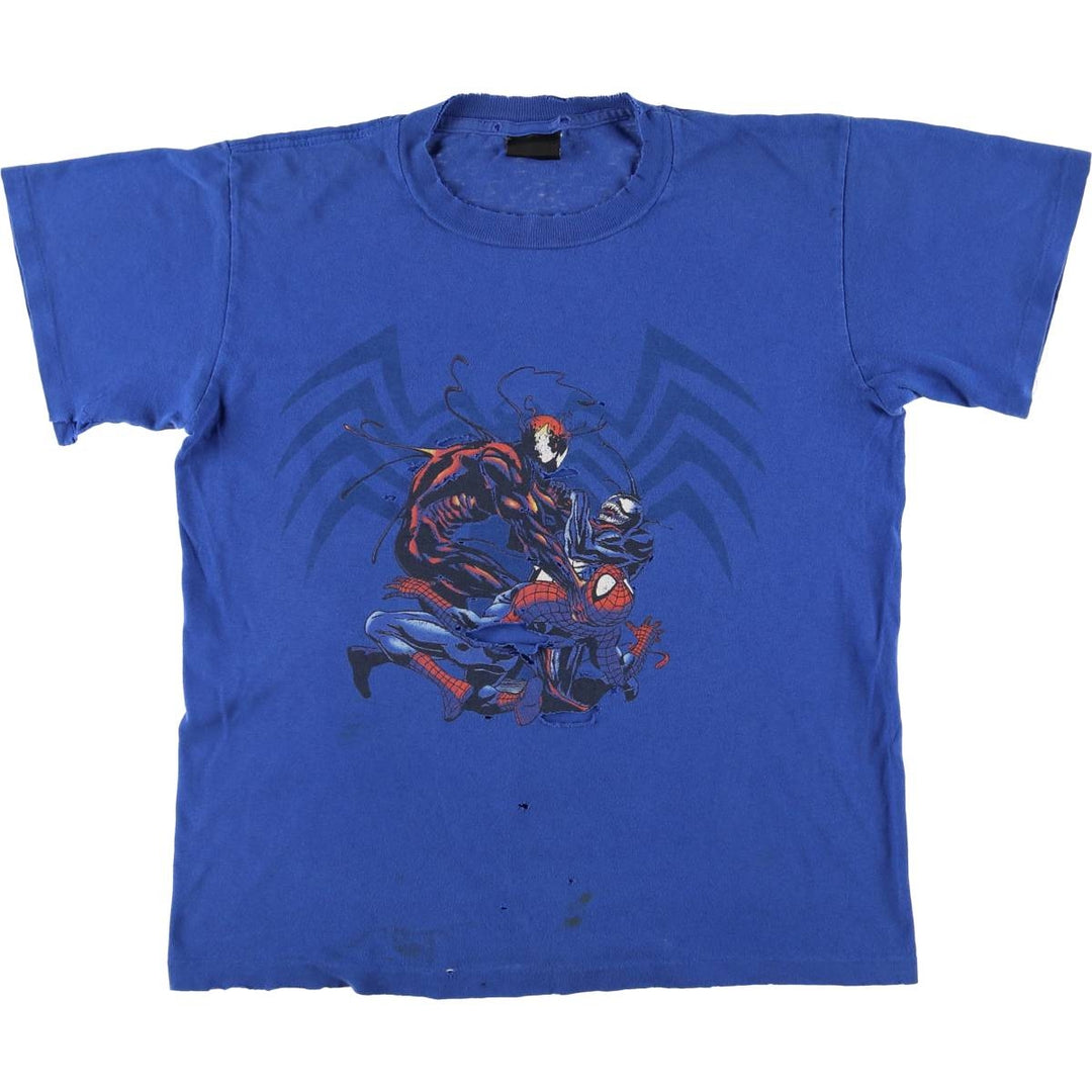 Marvel Spider-Man Venom character print T-shirt, Made in USA, Men's Medium cotton blue type Vintage Second Hand