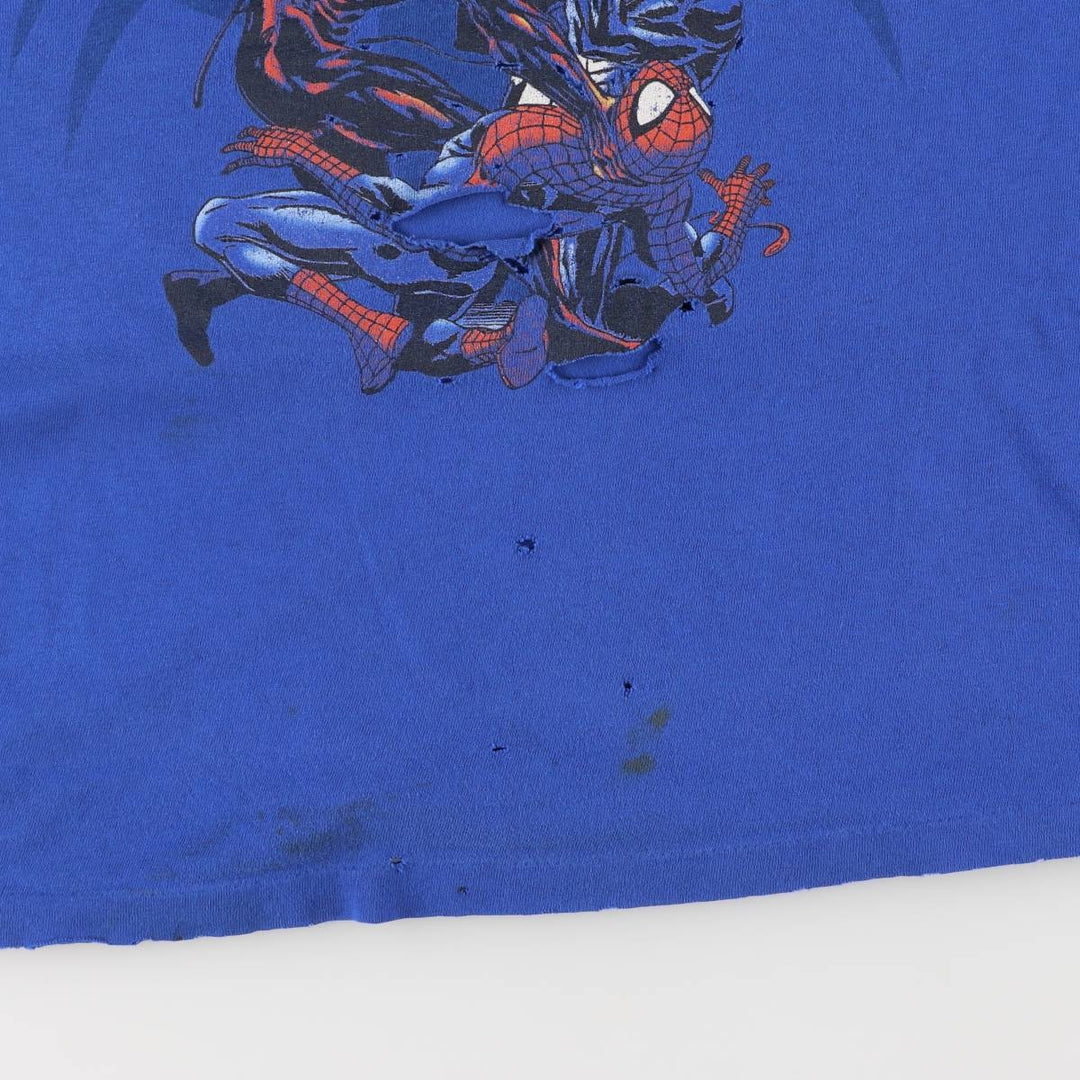 Marvel Spider-Man Venom character print T-shirt, Made in USA, Men's Medium cotton blue type Vintage Second Hand