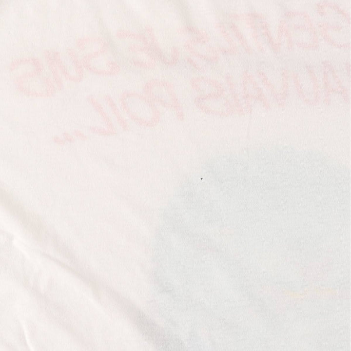 Andre Franquin character print T-shirt, men's size L unclear white type Vintage Second Hand