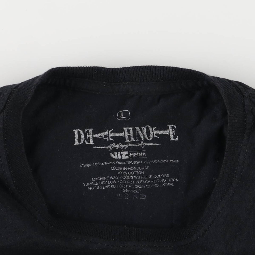 DEATH NOTE Amane Misa Anime Character Print T-Shirt, Men's Size L cotton black type Vintage Second Hand