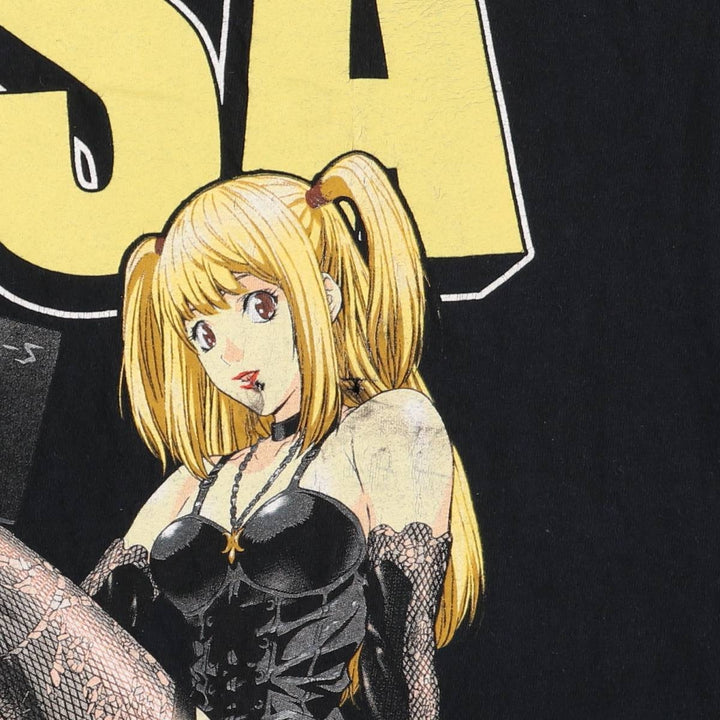 DEATH NOTE Amane Misa Anime Character Print T-Shirt, Men's Size L cotton black type Vintage Second Hand