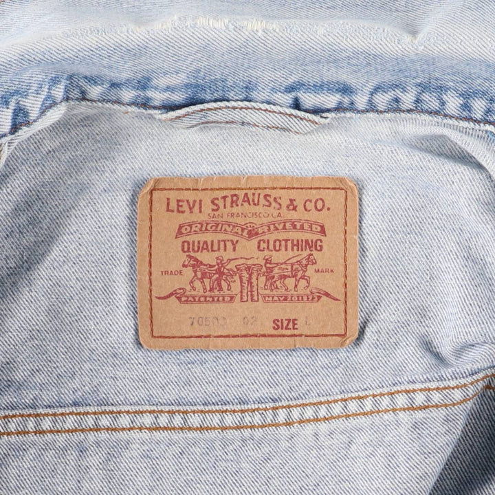 Levi's 70503-0298 Denim Jacket, Men's Size L, Vintage cotton blue type Vintage Second Hand