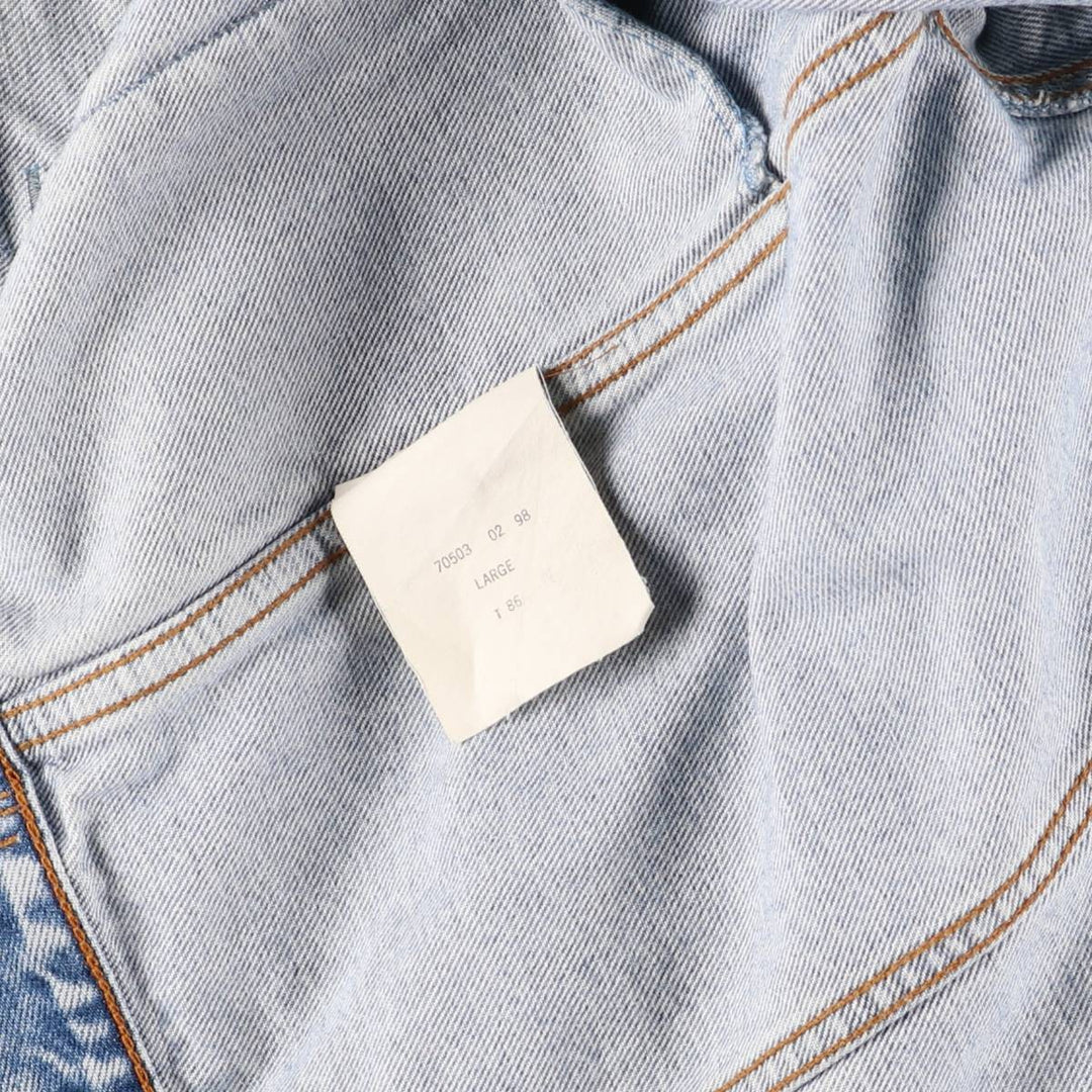 Levi's 70503-0298 Denim Jacket, Men's Size L, Vintage cotton blue type Vintage Second Hand