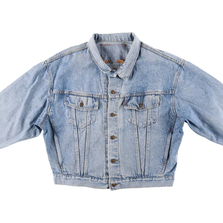 90'S Levi's 70599-4891 Denim Jacket, Made in USA, Men's Size XL, Vintage cotton blue type Vintage Second Hand