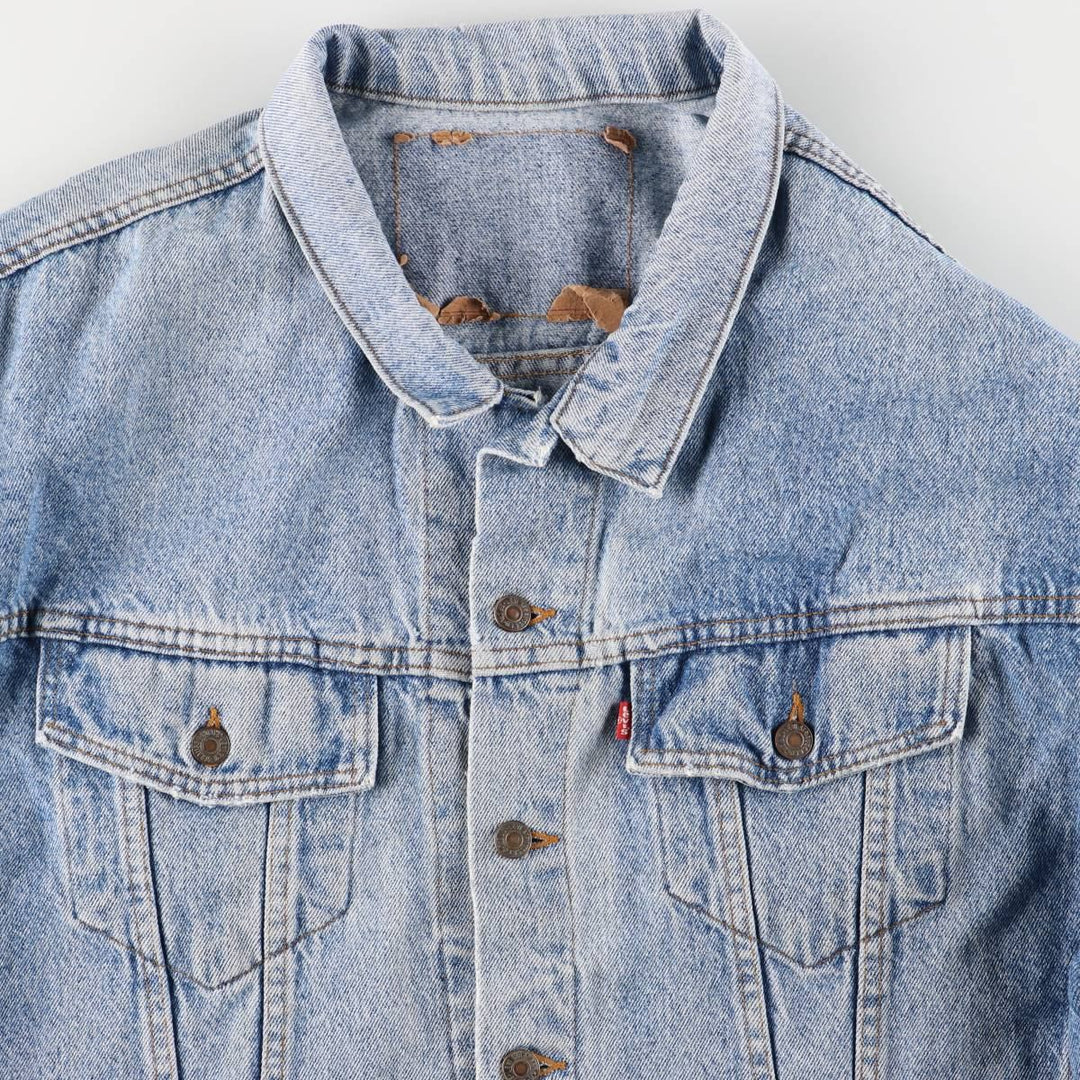 90'S Levi's 70599-4891 Denim Jacket, Made in USA, Men's Size XL, Vintage cotton blue type Vintage Second Hand